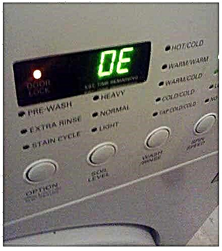 OE error in the LG washing machine