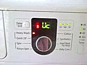 UC, 9C error in Samsung washing machine