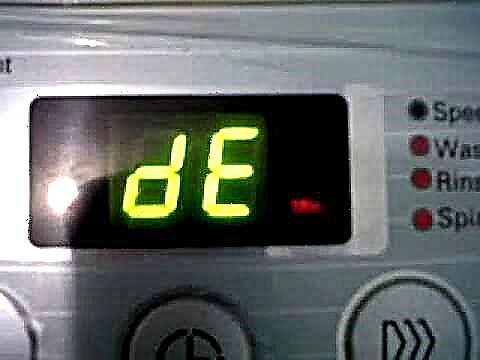 Error Ed, dE, Door in a Samsung washing machine