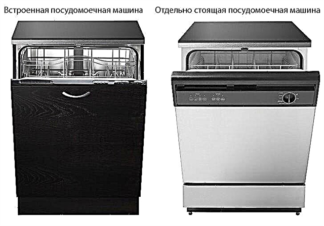 Máquinas de lavar louça incorporadas e não construídas - comparação