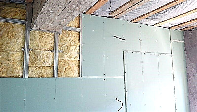Mineral wool wall insulation with plasterboard decoration