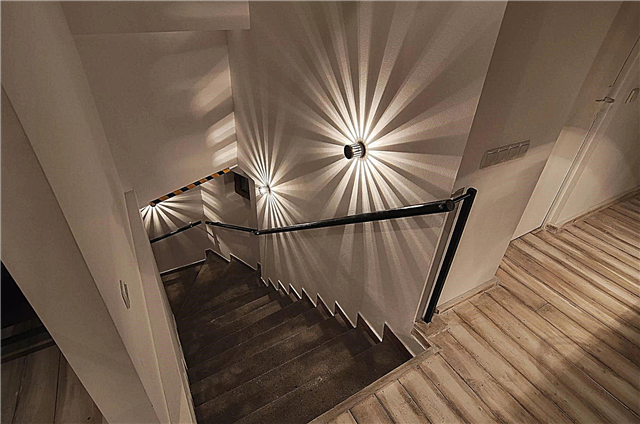 Ways to illuminate the steps of the stairs in the house