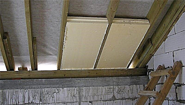 La tecnología de calentar el techo de una casa privada con espuma de poliestireno.