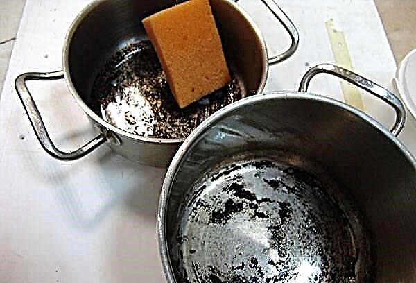What is the easiest way to clear a pan of burnt food?