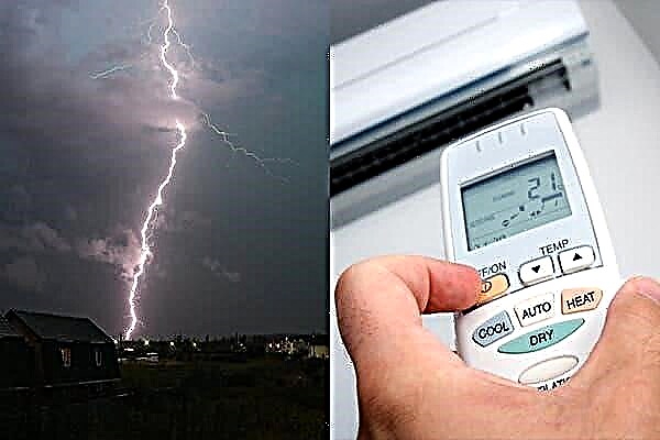Can I turn on the air conditioner during rain and thunderstorms?